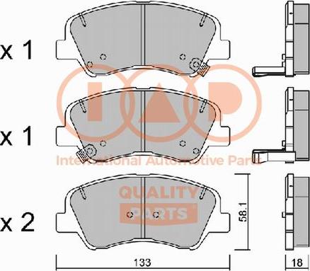 IAP QUALITY PARTS 704-21074P - Əyləc altlığı dəsti, əyləc diski furqanavto.az