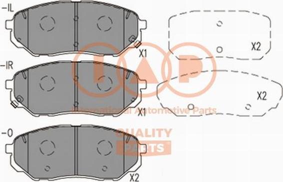 IAP QUALITY PARTS 704-21183X - Əyləc altlığı dəsti, əyləc diski furqanavto.az