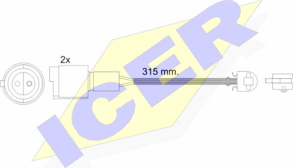 Icer 610440 E C - Xəbərdarlıq Kontakt, əyləc padinin aşınması furqanavto.az