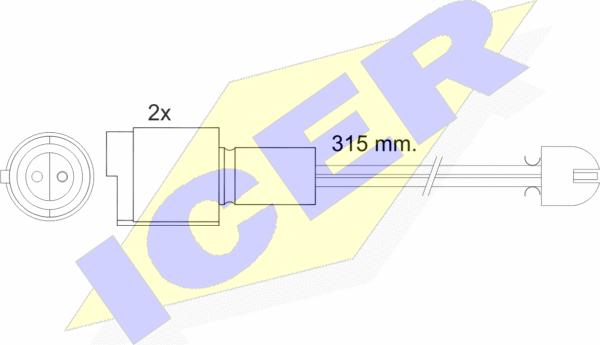 Icer 610455 E C - Xəbərdarlıq Kontakt, əyləc padinin aşınması furqanavto.az