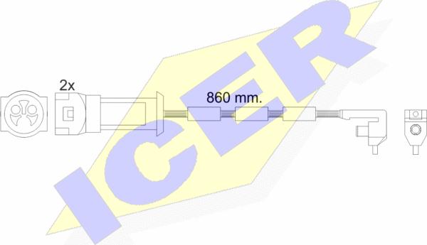 Icer 610450 E C - Xəbərdarlıq Kontakt, əyləc padinin aşınması furqanavto.az