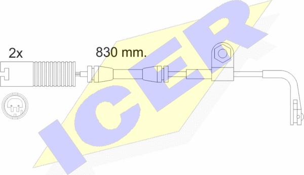 Icer 610458 E C - Xəbərdarlıq Kontakt, əyləc padinin aşınması furqanavto.az