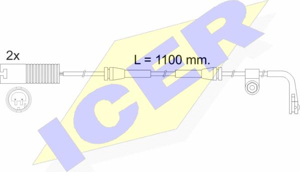 Icer 610457 E C - Xəbərdarlıq Kontakt, əyləc padinin aşınması furqanavto.az