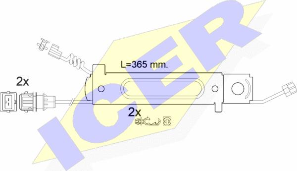 Icer 610485 E C - Xəbərdarlıq Kontakt, əyləc padinin aşınması furqanavto.az