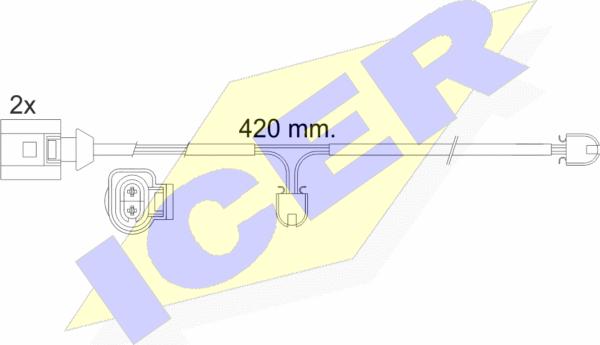 Icer 610476 E C - Xəbərdarlıq Kontakt, əyləc padinin aşınması furqanavto.az