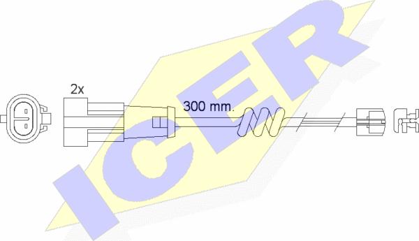 Icer 610470 E C - Xəbərdarlıq Kontakt, əyləc padinin aşınması furqanavto.az