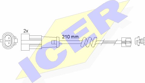 Icer 610471 E C - Xəbərdarlıq Kontakt, əyləc padinin aşınması furqanavto.az