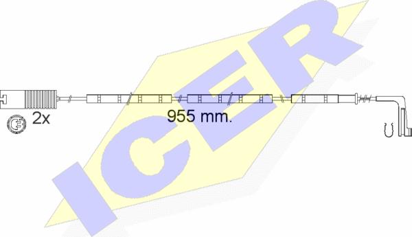 Icer 610541 E C - Xəbərdarlıq Kontakt, əyləc padinin aşınması furqanavto.az