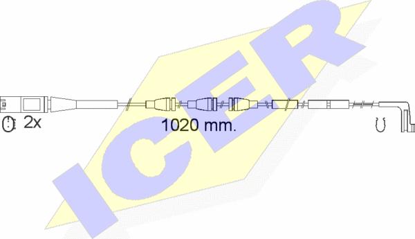 Icer 610555 E C - Xəbərdarlıq Kontakt, əyləc padinin aşınması furqanavto.az