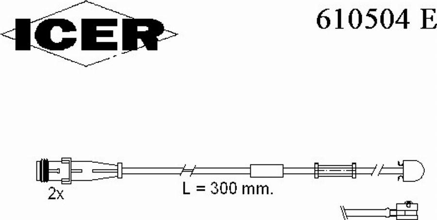 Icer 610504E - Xəbərdarlıq Kontakt, əyləc padinin aşınması furqanavto.az