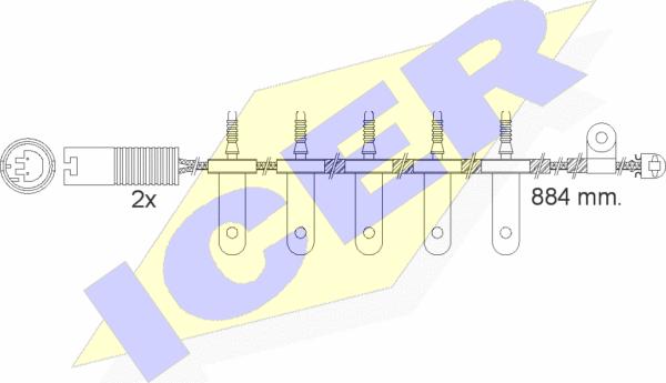 Icer 610500 E C - Xəbərdarlıq Kontakt, əyləc padinin aşınması furqanavto.az