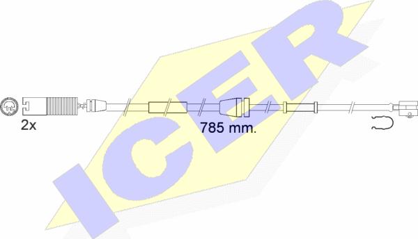 Icer 610536 E C - Xəbərdarlıq Kontakt, əyləc padinin aşınması furqanavto.az