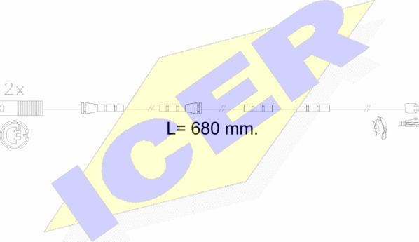 Icer 610606 E C - Xəbərdarlıq Kontakt, əyləc padinin aşınması furqanavto.az