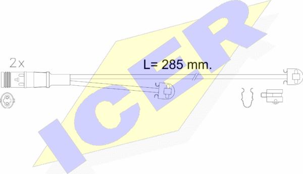 Icer 610614 E C - Xəbərdarlıq Kontakt, əyləc padinin aşınması furqanavto.az