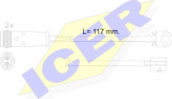 Icer 610612 E C - Xəbərdarlıq Kontakt, əyləc padinin aşınması furqanavto.az