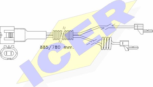 Icer 610098 E C - Xəbərdarlıq Kontakt, əyləc padinin aşınması furqanavto.az