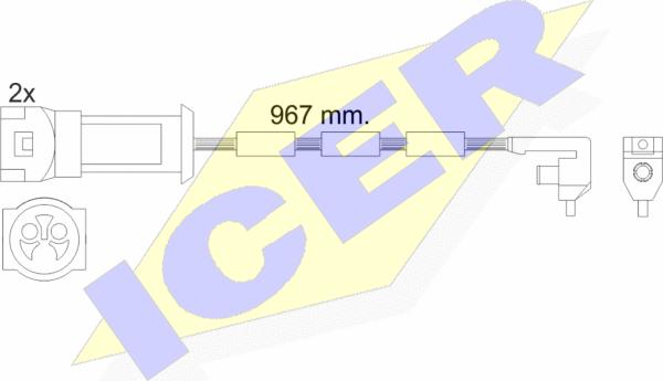 Icer 610069 E C - Xəbərdarlıq Kontakt, əyləc padinin aşınması furqanavto.az