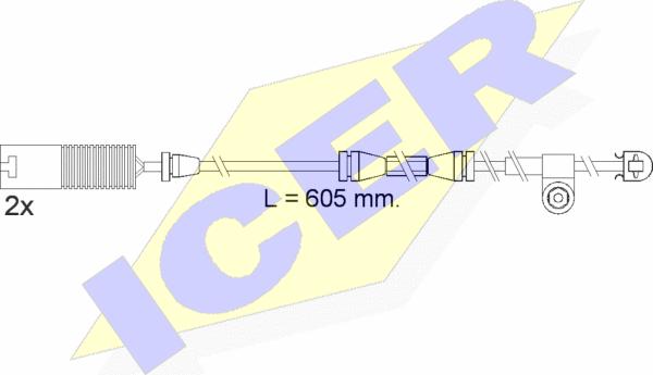 Icer 610390 E C - Xəbərdarlıq Kontakt, əyləc padinin aşınması furqanavto.az