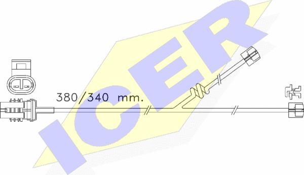 Icer 610356 E C - Xəbərdarlıq Kontakt, əyləc padinin aşınması furqanavto.az