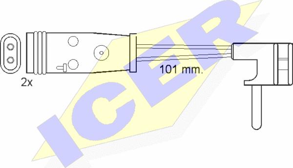 Icer 610332 E C - Xəbərdarlıq Kontakt, əyləc padinin aşınması furqanavto.az