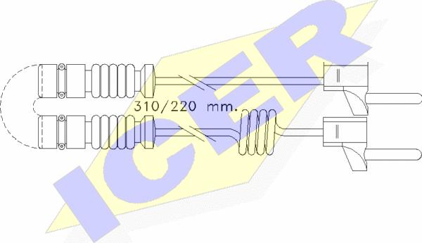 Icer 610221 E C - Xəbərdarlıq Kontakt, əyləc padinin aşınması furqanavto.az