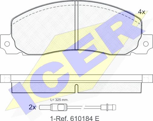 Icer 140620 - Əyləc altlığı dəsti, əyləc diski furqanavto.az