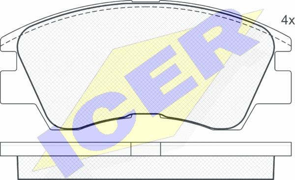 Icer 140791 - Əyləc altlığı dəsti, əyləc diski furqanavto.az