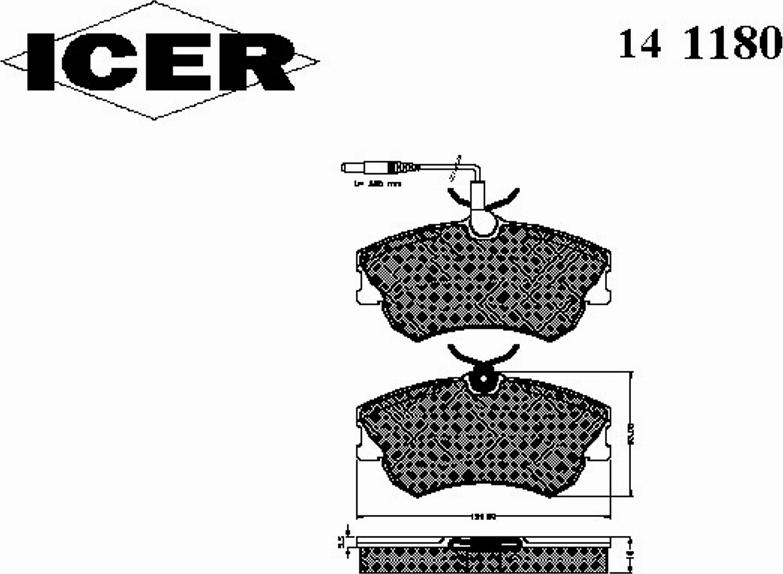 Icer 141180 - Əyləc altlığı dəsti, əyləc diski furqanavto.az