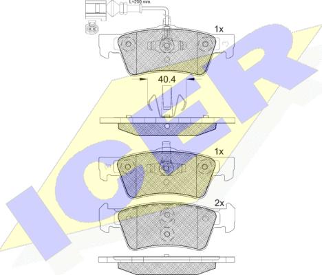 Icer 141816-203 - Əyləc altlığı dəsti, əyləc diski furqanavto.az