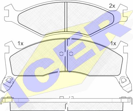 Icer 141270 - Əyləc altlığı dəsti, əyləc diski furqanavto.az