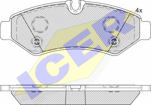 Icer 142350 - Əyləc altlığı dəsti, əyləc diski furqanavto.az