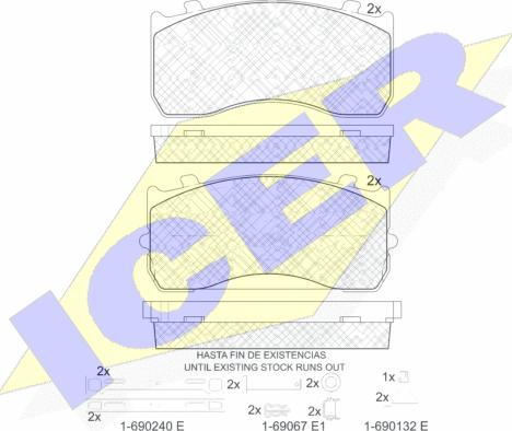 Icer 151404-066 - Əyləc altlığı dəsti, əyləc diski furqanavto.az