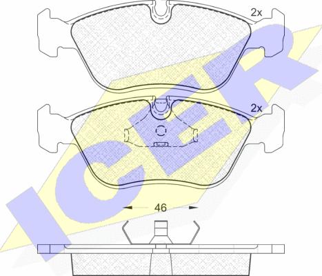 Icer 180934 - Əyləc altlığı dəsti, əyləc diski furqanavto.az