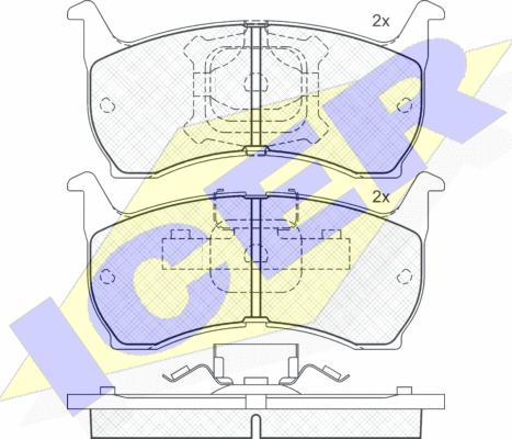 Icer 180446 - Əyləc altlığı dəsti, əyləc diski furqanavto.az