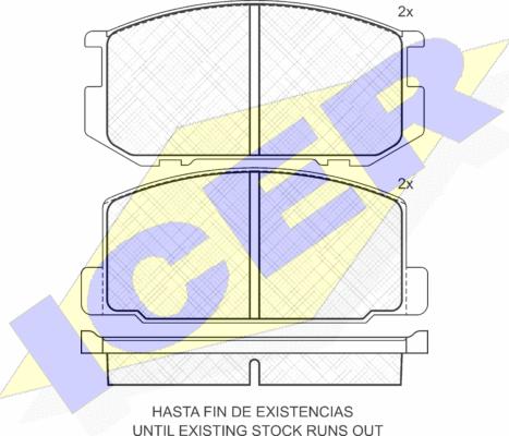 Icer 180463 - Əyləc altlığı dəsti, əyləc diski furqanavto.az