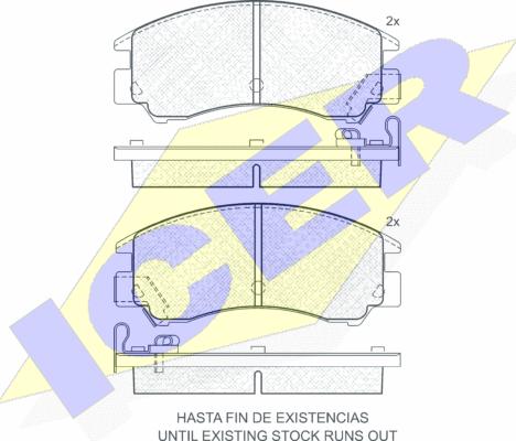 Icer 180509 - Əyləc altlığı dəsti, əyləc diski furqanavto.az