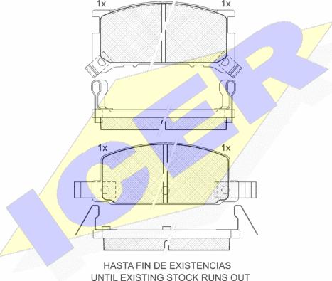 Icer 180585 - Əyləc altlığı dəsti, əyləc diski furqanavto.az