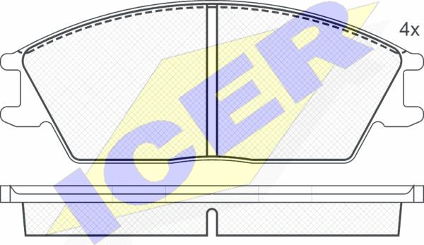 Icer 180616 - Əyləc altlığı dəsti, əyləc diski furqanavto.az