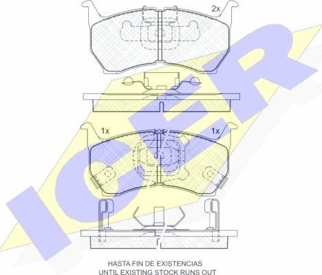 Icer 180670 - Əyləc altlığı dəsti, əyləc diski furqanavto.az