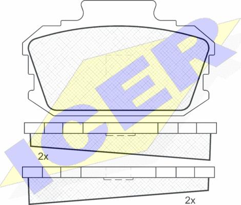 Icer 180095 - Əyləc altlığı dəsti, əyləc diski furqanavto.az