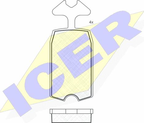 Icer 180090 - Əyləc altlığı dəsti, əyləc diski furqanavto.az