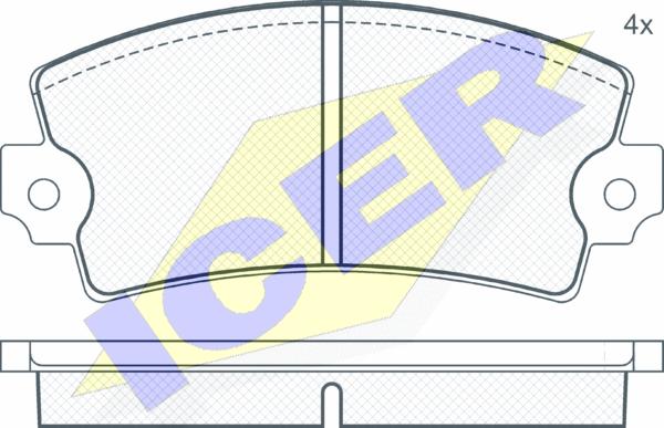 Icer 180089 - Əyləc altlığı dəsti, əyləc diski furqanavto.az