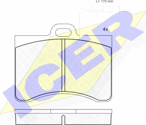 Icer 180175 - Əyləc altlığı dəsti, əyləc diski furqanavto.az