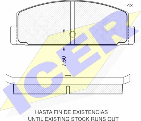 Icer 180391 - Əyləc altlığı dəsti, əyləc diski furqanavto.az