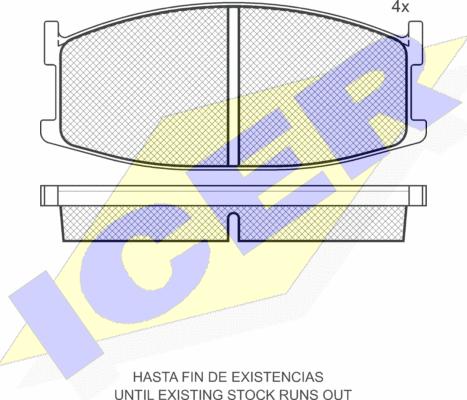 Icer 180296 - Əyləc altlığı dəsti, əyləc diski furqanavto.az