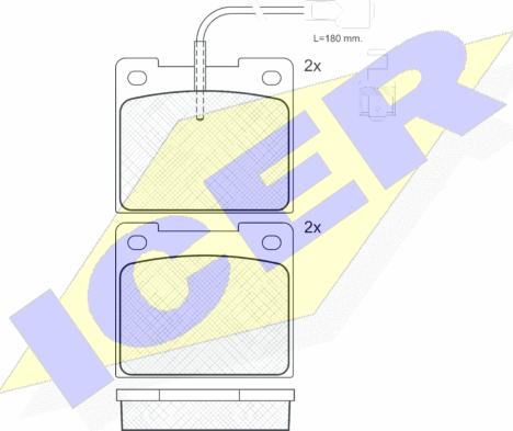 Icer 180260 - Əyləc altlığı dəsti, əyləc diski furqanavto.az