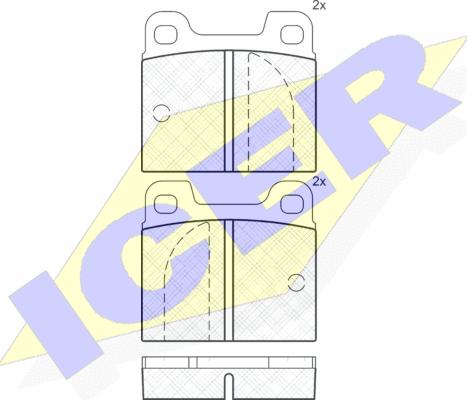 Icer 180200 - Əyləc altlığı dəsti, əyləc diski furqanavto.az