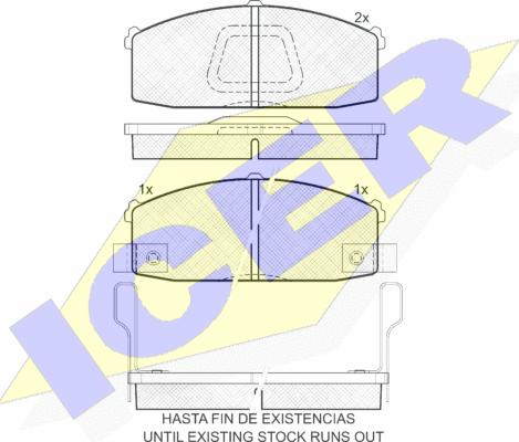 Icer 180792 - Əyləc altlığı dəsti, əyləc diski furqanavto.az