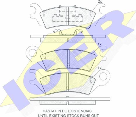 Icer 180733 - Əyləc altlığı dəsti, əyləc diski furqanavto.az