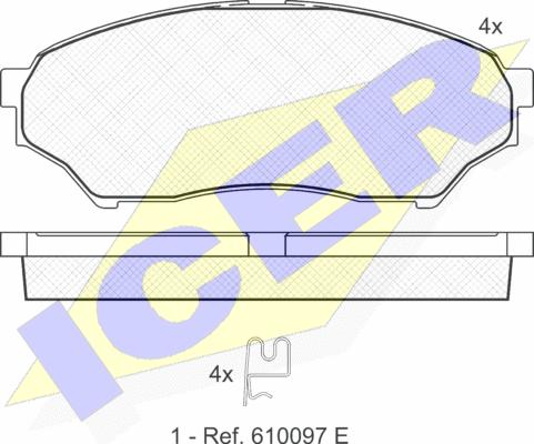 Icer 181443 - Əyləc altlığı dəsti, əyləc diski www.furqanavto.az